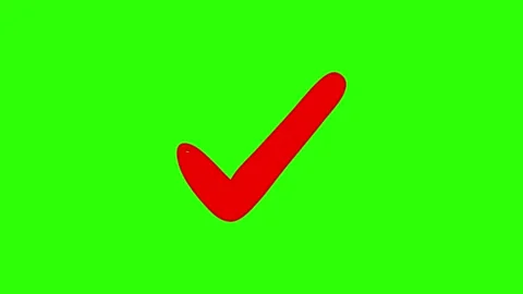 Approved icon check mark symbol transparent background. Video stock 311406848