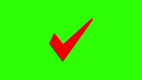 Approved icon check mark symbol transparent background. Video stock 311406859
