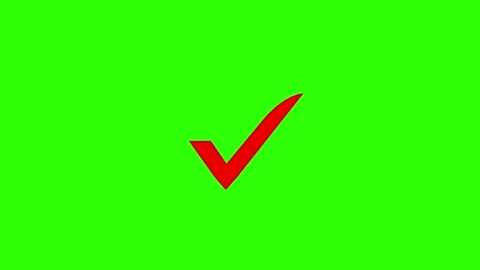 Approved icon check mark symbol transparent background. Video stock 311406871
