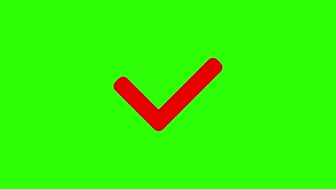 Approved icon check mark symbol transparent background. Video stock 311406872