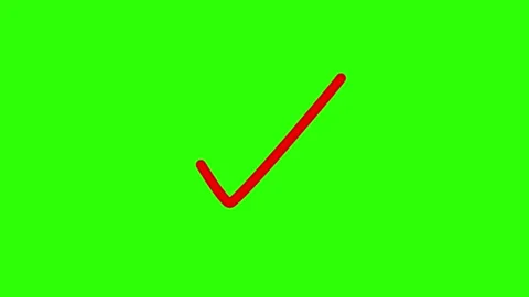 Approved icon check mark symbol transparent background. Video stock 311406897