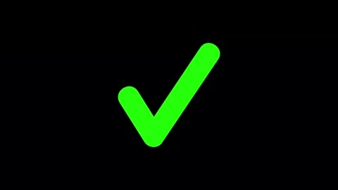 Approved icon check mark symbol transparent background. Video stock 311406904