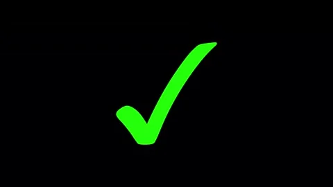 Approved icon check mark symbol transparent background. Video stock 311406934