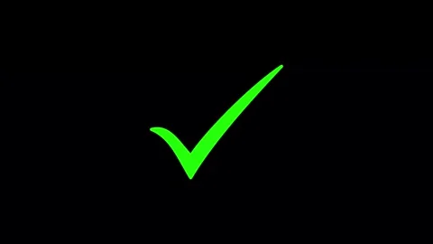 Approved icon check mark symbol transparent background. Video stock 311406937