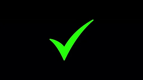 Approved icon check mark symbol transparent background. Video stock 311406956