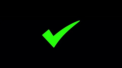 Approved icon check mark symbol transparent background. Video stock 311406961