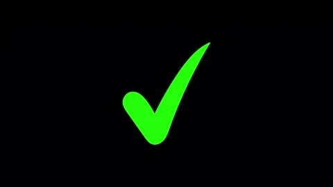 Approved icon check mark symbol transparent background. Video stock 311406966