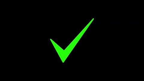 Approved icon check mark symbol transparent background. Video stock 311406970