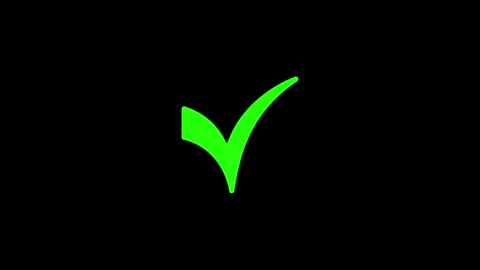 Approved icon check mark symbol transparent background. Video stock 311406985