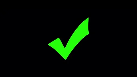Approved icon check mark symbol transparent background. Video stock 311406987