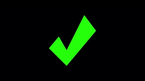 Approved icon check mark symbol transparent background. Video stock 311406992