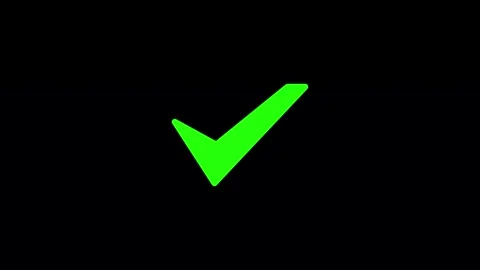 Approved icon check mark symbol transparent background. Video stock 311407009