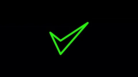 Approved icon check mark symbol transparent background. Video stock 311407028