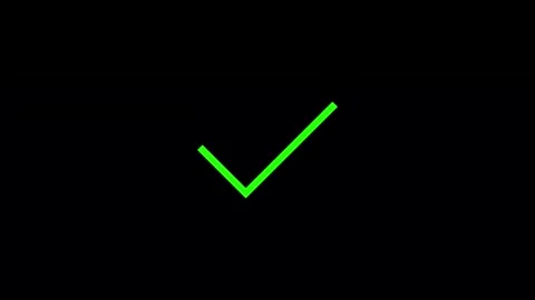 Approved icon check mark symbol transparent background. Video stock 311407034