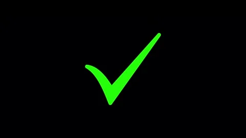 Approved icon check mark symbol transparent background. Video stock 311407048