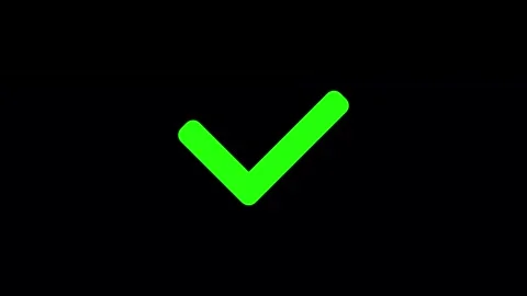 Approved icon check mark symbol transparent background. Video stock 311407068