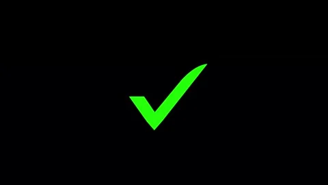 Approved icon check mark symbol transparent background. Video stock 311407069