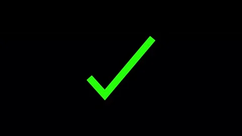 Approved icon check mark symbol transparent background. Video stock 311407089