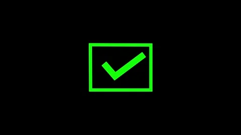 Approved icon check mark symbol transparent background. Video stock 311407103