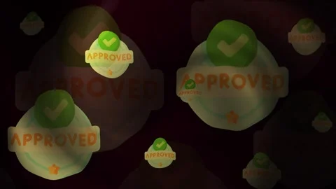 Approved Icon Stock Footage 313751227