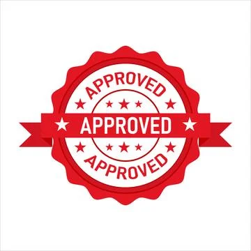 Approved Icon Label Rubber Stamp Vector Design Stock Illustration