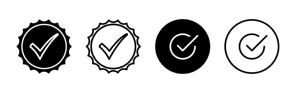 Approved icon vector. Approved or Certified Medal Icon Stock Illustration
