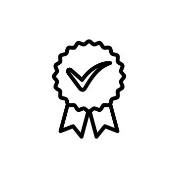 Approved icon vector illustration. Certified Medal Icon. check mark Stock Illustration