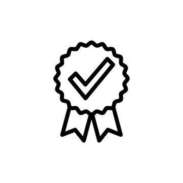 Approved icon vector illustration. Certified Medal Icon. check mark Stock Illustration