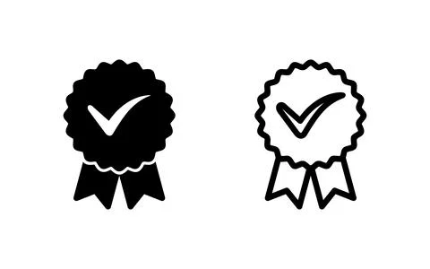 Approved icon vector illustration. Certified Medal Icon. check mark Stock Illustration