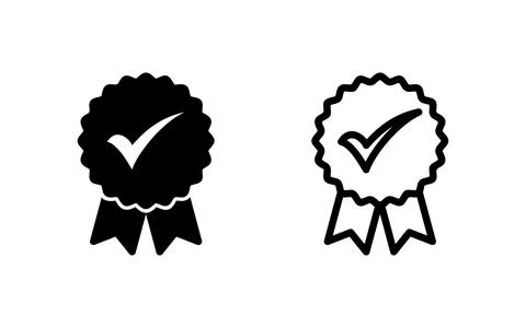 Approved icon vector illustration. Certified Medal Icon. check mark Stock Illustration