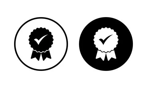 Approved icon vector illustration. Certified Medal Icon. check mark Stock Illustration