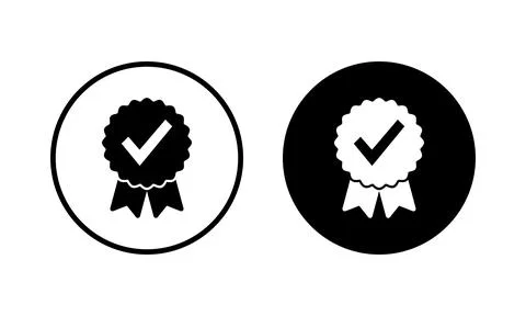 Approved icon vector illustration. Certified Medal Icon. check mark Stock Illustration