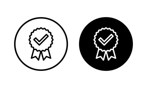 Approved icon vector illustration. Certified Medal Icon. check mark Stock Illustration