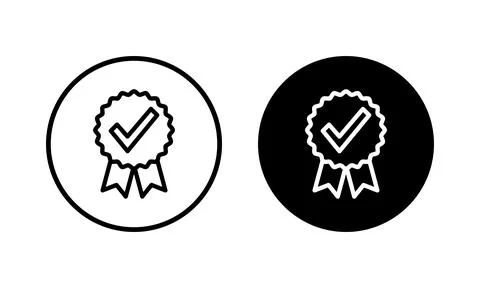 Approved icon vector illustration. Certified Medal Icon. check mark Stock Illustration