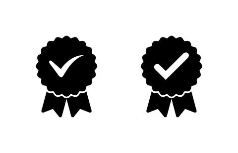 Approved icon vector illustration. Certified Medal Icon. check mark Stock Illustration
