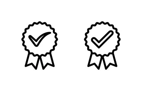Approved icon vector illustration. Certified Medal Icon. check mark Stock Illustration