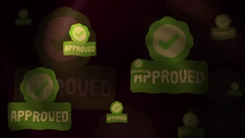 Approved Icons Stock Footage 313751226