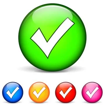 Approved icons Stock Illustration