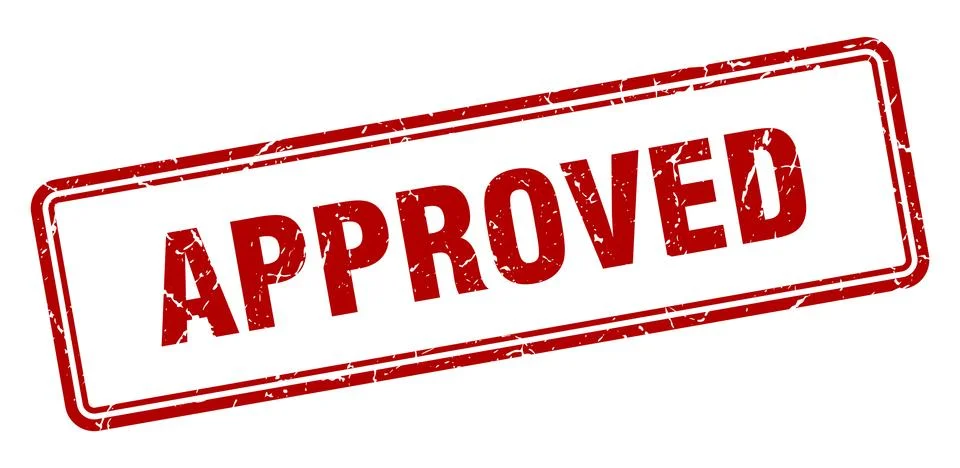 Approved Illustrazione stock