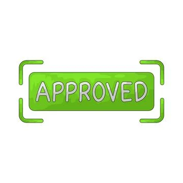 Approved illustration Ilustração Stock