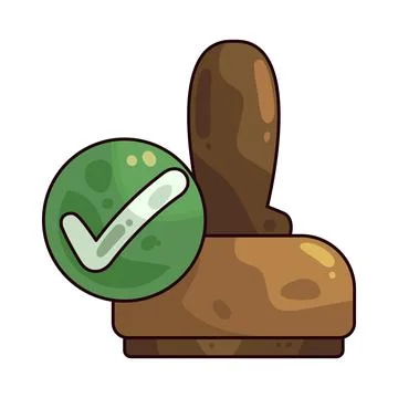 Approved illustration 스톡 일러스트