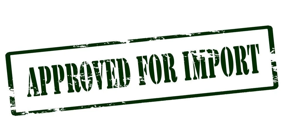 Approved for import Stock Illustration