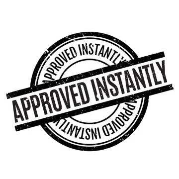 Approved Instantly rubber stamp Stock Illustration
