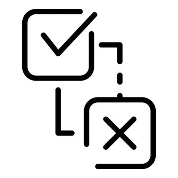 Approved interaction icon, outline style イラスト素材