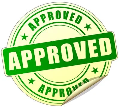 Approved label Stock Illustration