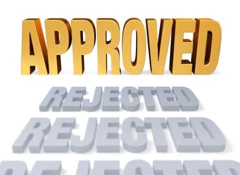 Approved at last Stock Illustration