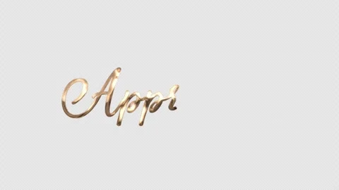 Approved lettering animation with gold splashes rendered in 4K resolution trans Stock Footage 337013888