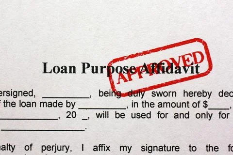 Approved Loan Application Document with Red Stamp Highlighting Financial Ap.. Stock Photos