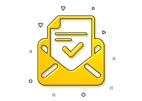 Approved mail icon. Accepted or confirmed sign. Vector 스톡 일러스트
