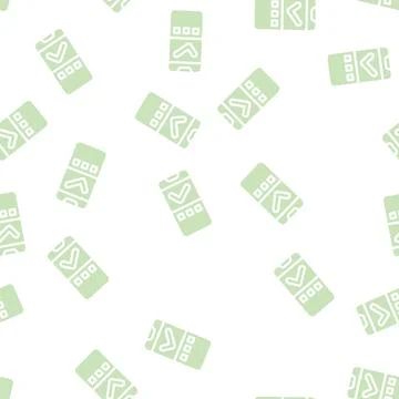 Approved mark mobile display glyph vector seamless pattern Stock Illustration